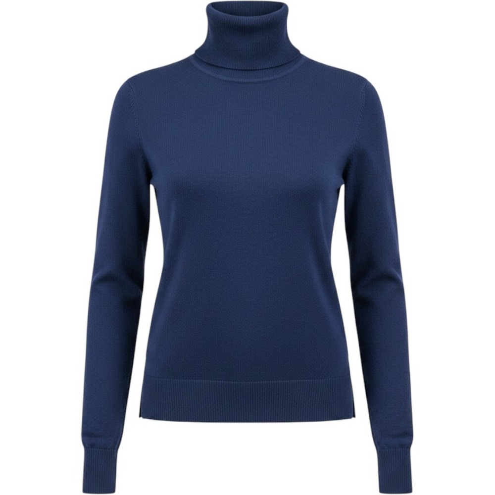 Pendleton Navy Blue 100% Merino Wool Turtleneck Sweater Womens Small RN 29685